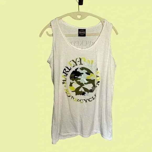Harley-Davidson Tops - 3/$25 Harley Davidson Camouflage Skull Tank Top Medium